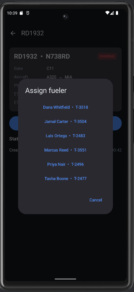 Status and concourse filters.